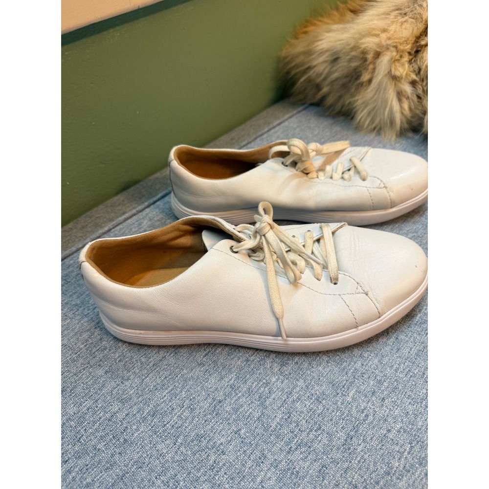 Cole Haan Women's Grand Crosscourt Sneakers – White Leather – Size 9B